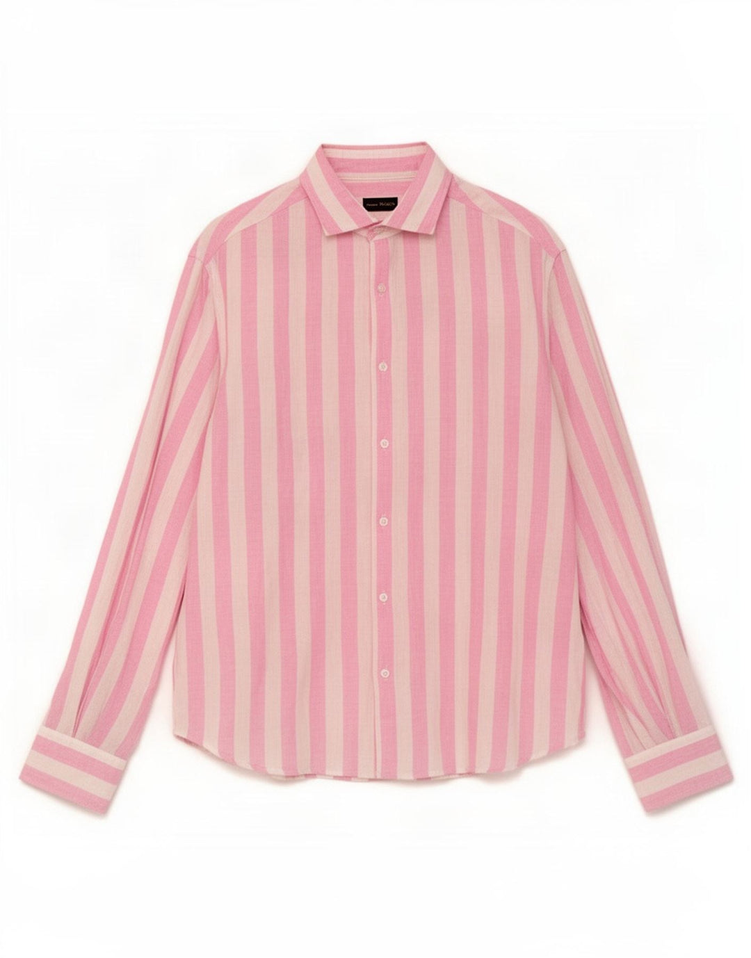 Koszula męska Massimo Dutti XL, różowa, lniana w paski