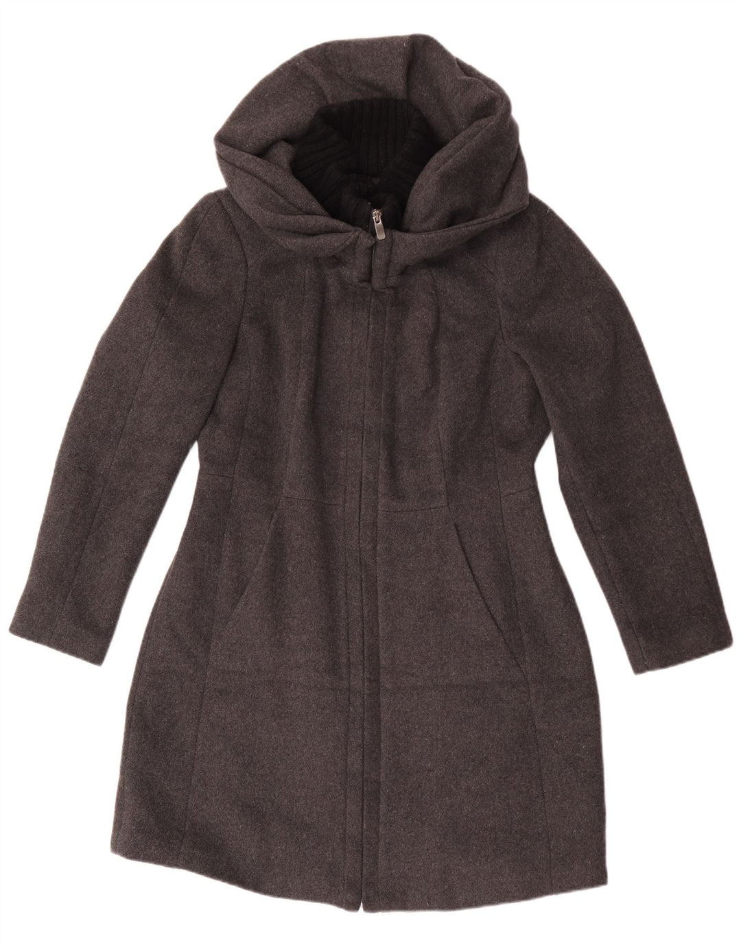 Damski płaszcz z kapturem Zara UK 18 XL, szary