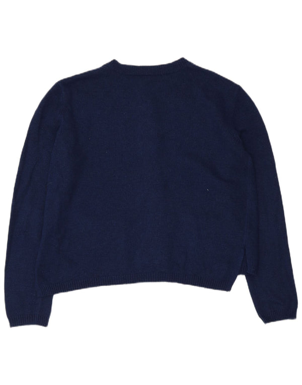 Damski sweter oversize Topshop UK 10, mały, granatowy, akrylowy