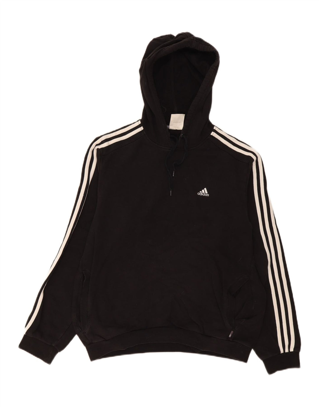 Męska bluza z kapturem Adidas, średnia czarna bawełna