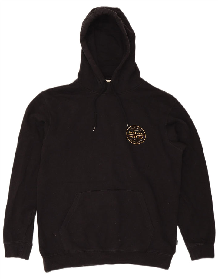 Męski sweter z kapturem RIP CURL z grafiką, średniej wielkości, czarny, bawełniany