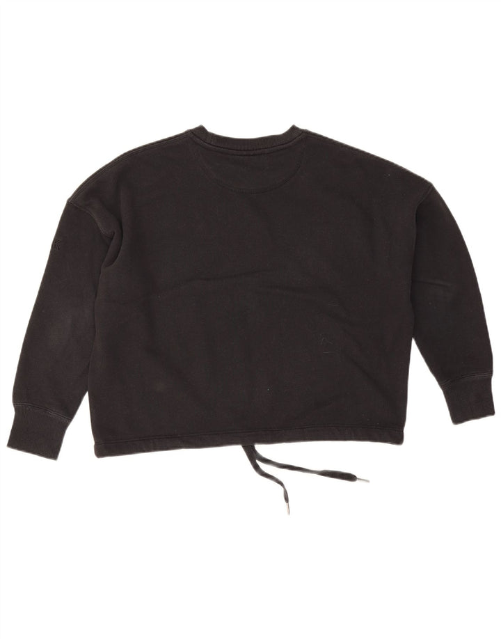 Damski top golfowy Calvin Klein, oversize, rękaw 3/4, UK 10, mały, czarny