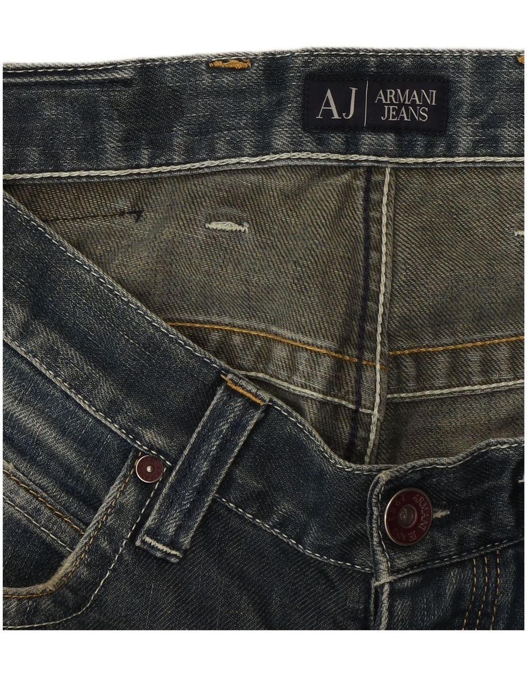 Damskie jeansy Bootcut Armani W30 L32 Niebieskie bawełniane