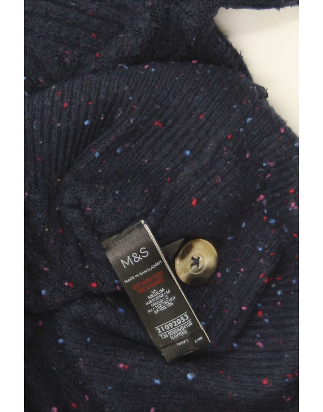 Sweter damski Marks & Spencer UK 14, średni granatowy, nakrapiany