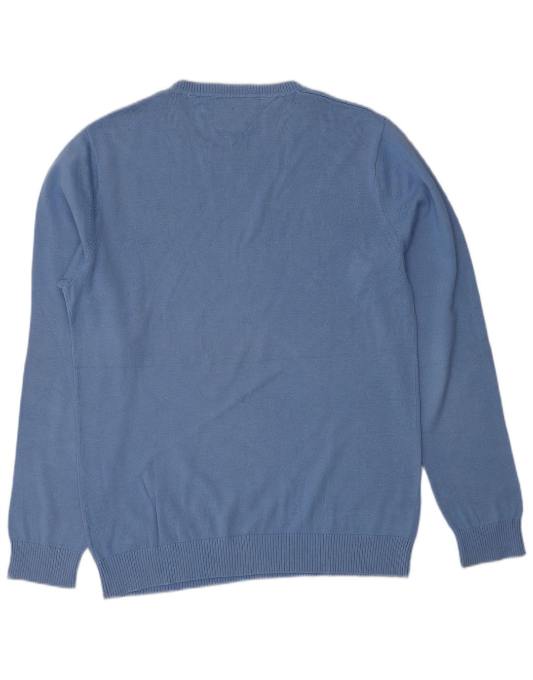 Męski sweter z okrągłym dekoltem TOMMY HILFIGER w kolorze średnioniebieskim