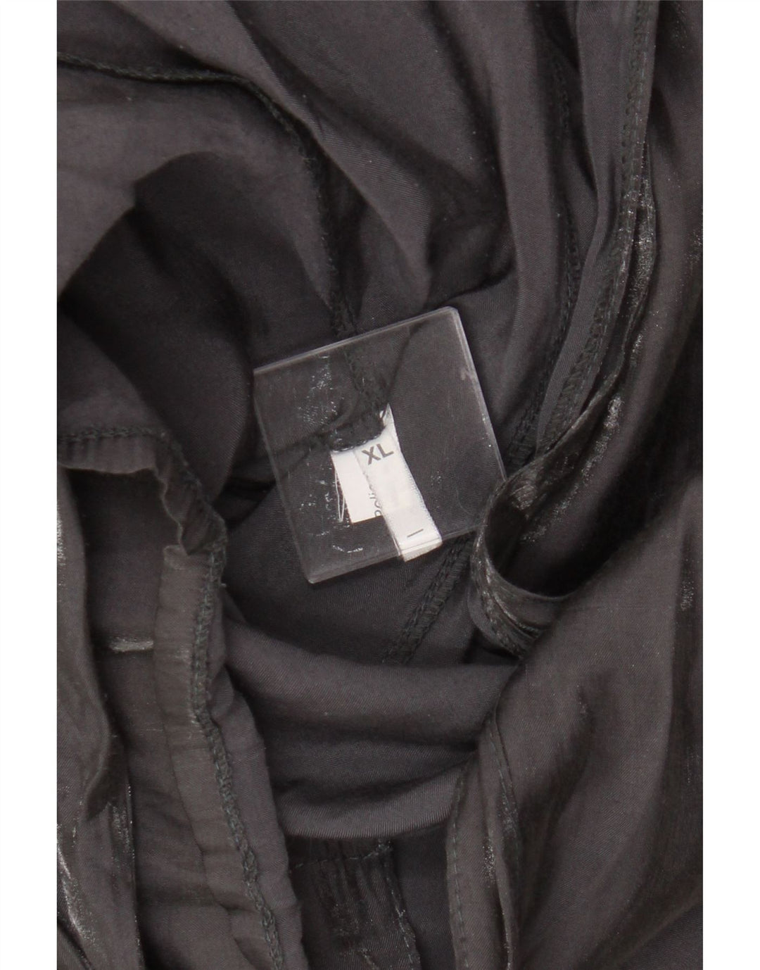 Damska bluzka koszulowa w stylu vintage UK 18 XL Czarna wiskoza