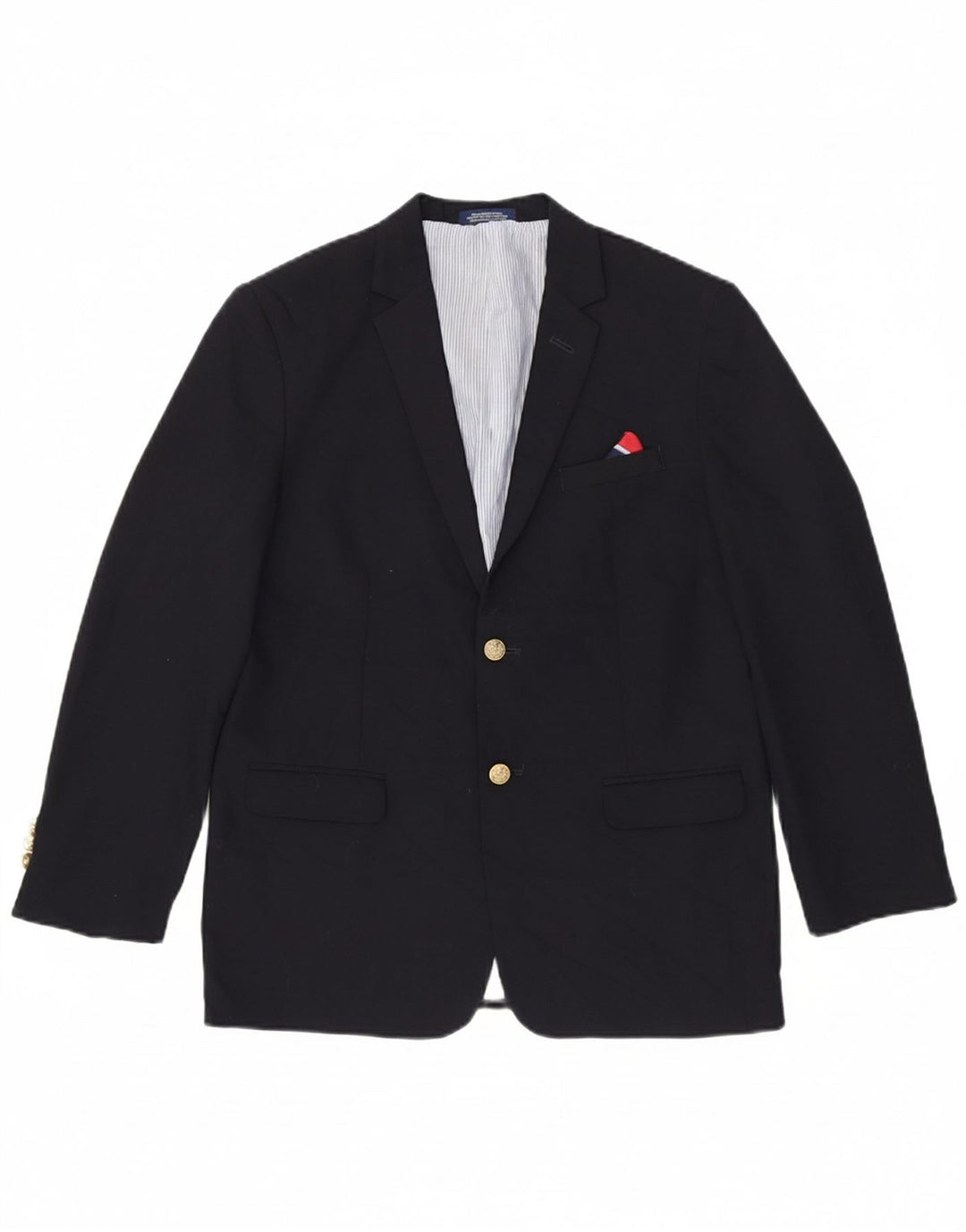 IZOD Boys 2 Button Blazer Jacket 15-16 Years Navy Blue Polyester Vintage Izod and Second-Hand Izod from Messina Hembry 