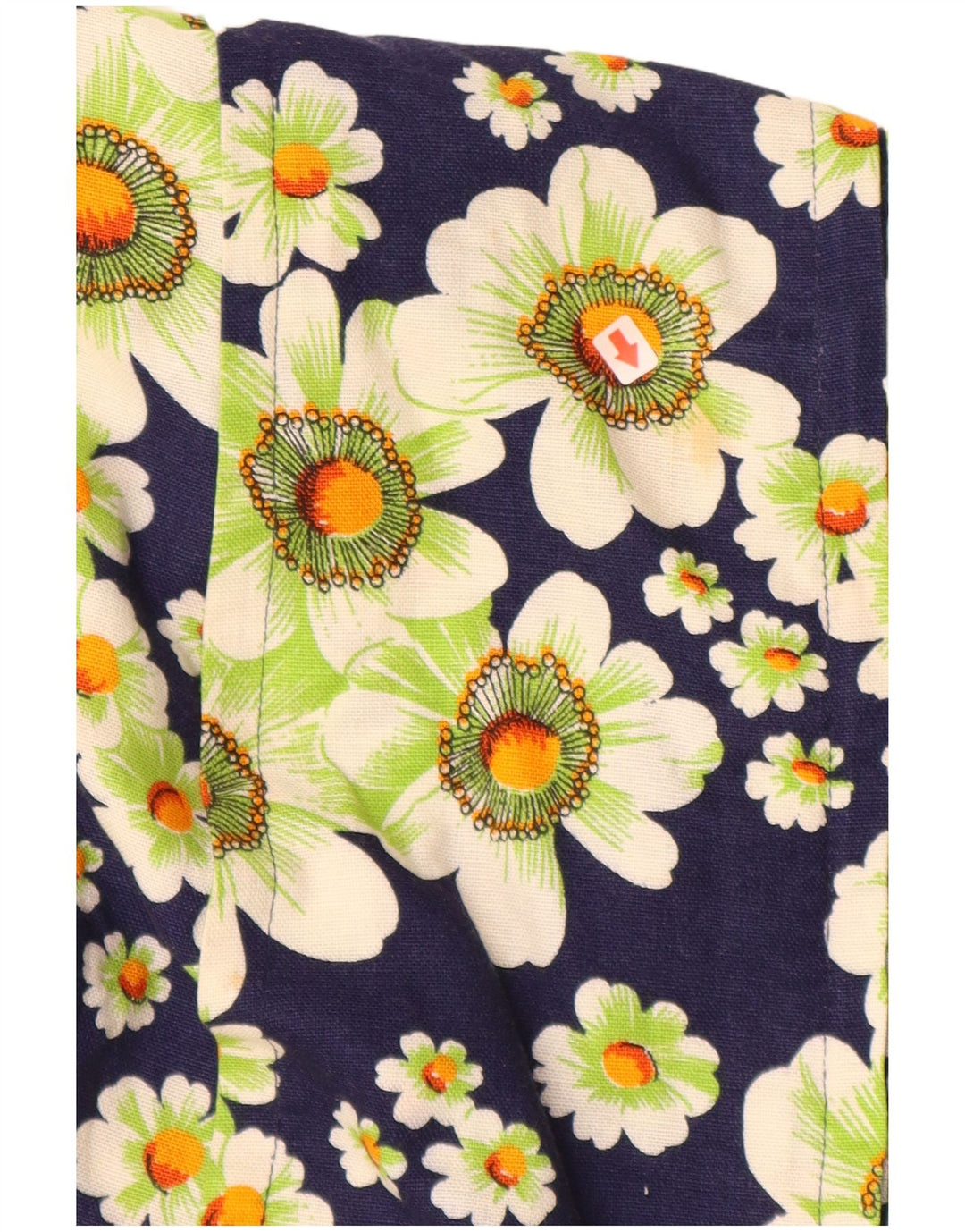 Damska sukienka koszulowa z krótkim rękawem VINTAGE UK 12 Średni granatowy w kwiaty