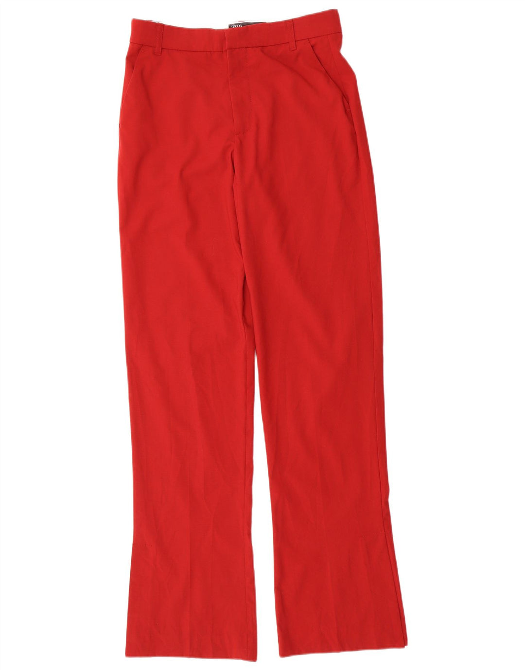 Spodnie damskie Zara Bootcut Chino, małe W26 L33, czerwone, poliestrowe