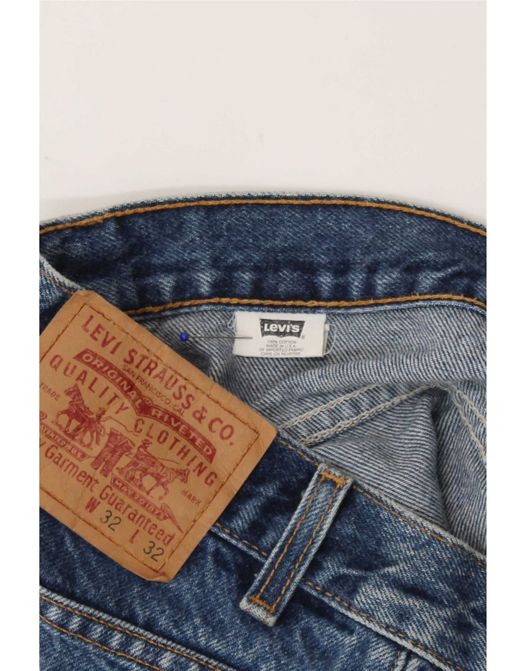 Damskie spodenki jeansowe Levi's 517 W32, duże, niebieskie, bawełniane