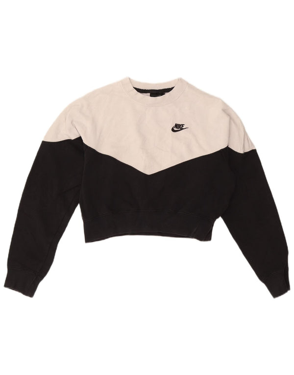 Damska bluza dresowa NIKE o luźnym kroju, UK 10, mała, czarna, sportowa