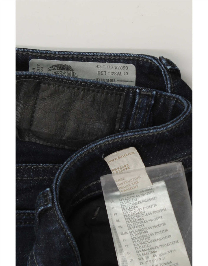 Diesel Męskie Jeansy Slim W34 L30 Granatowe Bawełniane