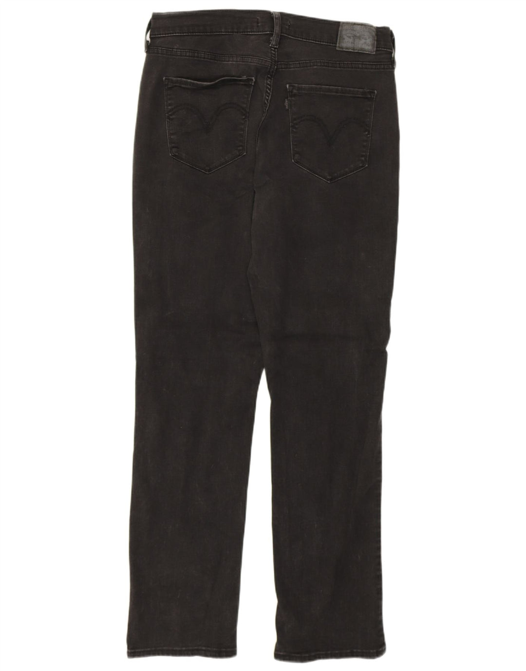 Damskie proste dżinsy LEVI'S z wysokim stanem US 10, duże W30 L30, czarne