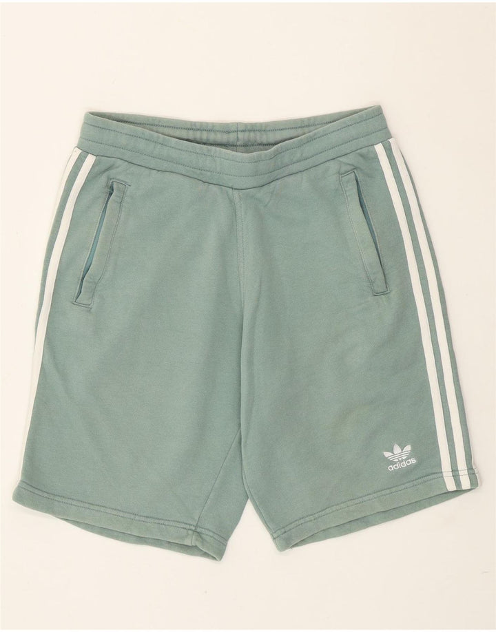 Męskie spodenki sportowe Adidas, małe, zielone, bawełniane