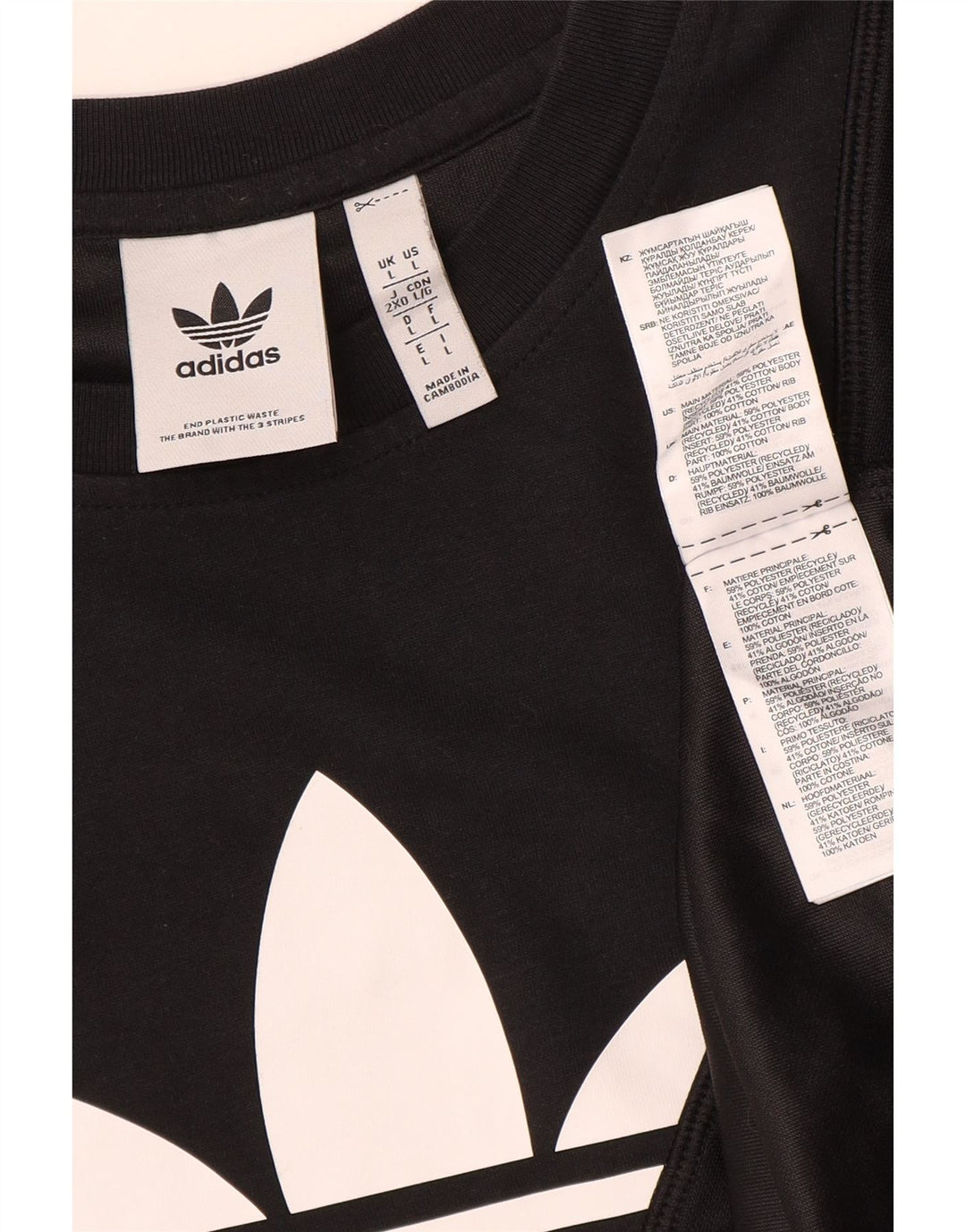 Męska koszulka z grafiką Adidas, duża, czarna, poliestrowa