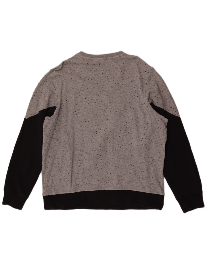 Męska bluza Nike z grafiką, XL, szara, z blokami kolorów, bawełniana