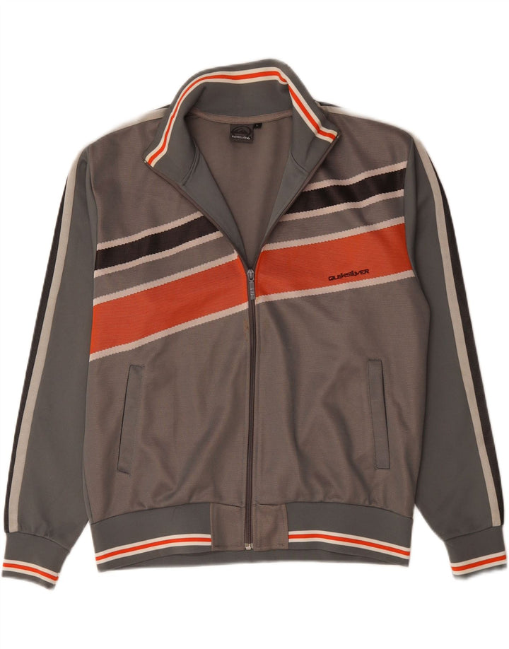 Męska kurtka dresowa QUIKSILVER, duża, szara, z blokami kolorów