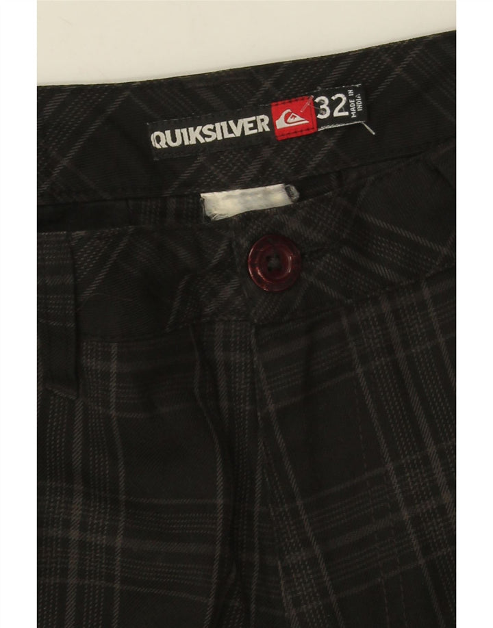Męskie spodenki chino Quiksilver W32 w średnią czarną kratkę