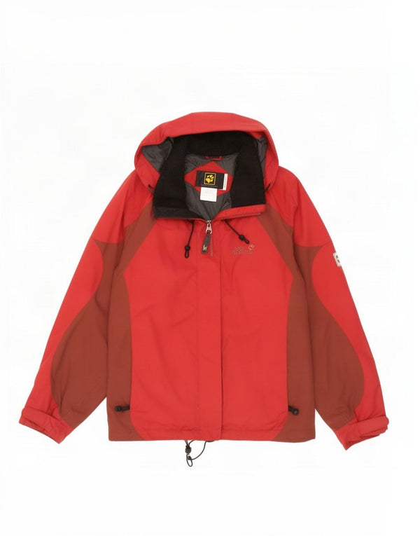 Damska kurtka narciarska Jack Wolfskin o luźnym kroju, UK 18/20 XL, bordowy blok kolorów