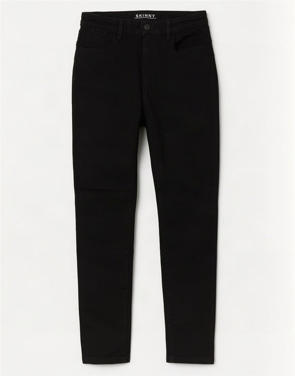 Marks & Spencer Damskie jeansy skinny UK 12 Medium W30 L28 Czarna bawełna