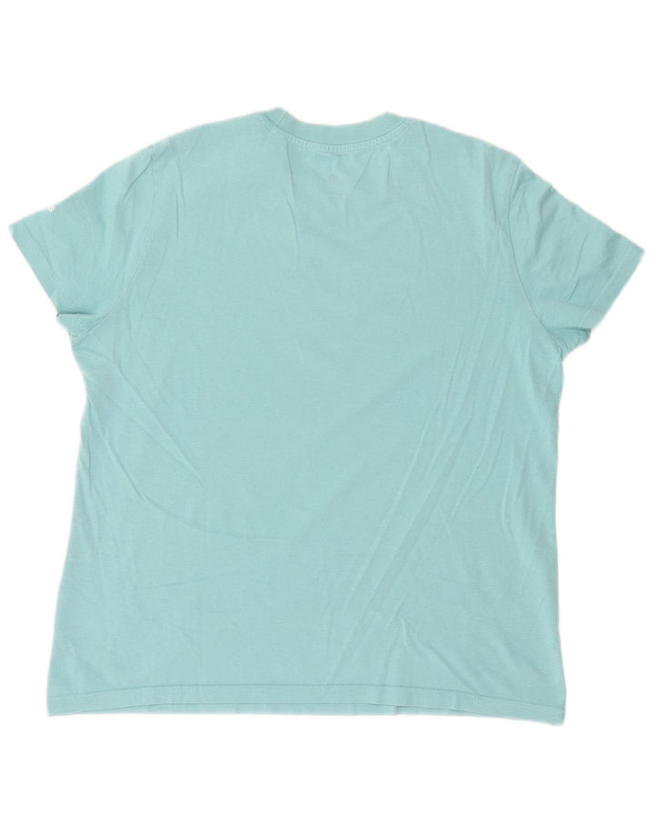 Damska koszulka z grafiką ADIDAS Top UK 20/22 XL, niebieska, bawełniana