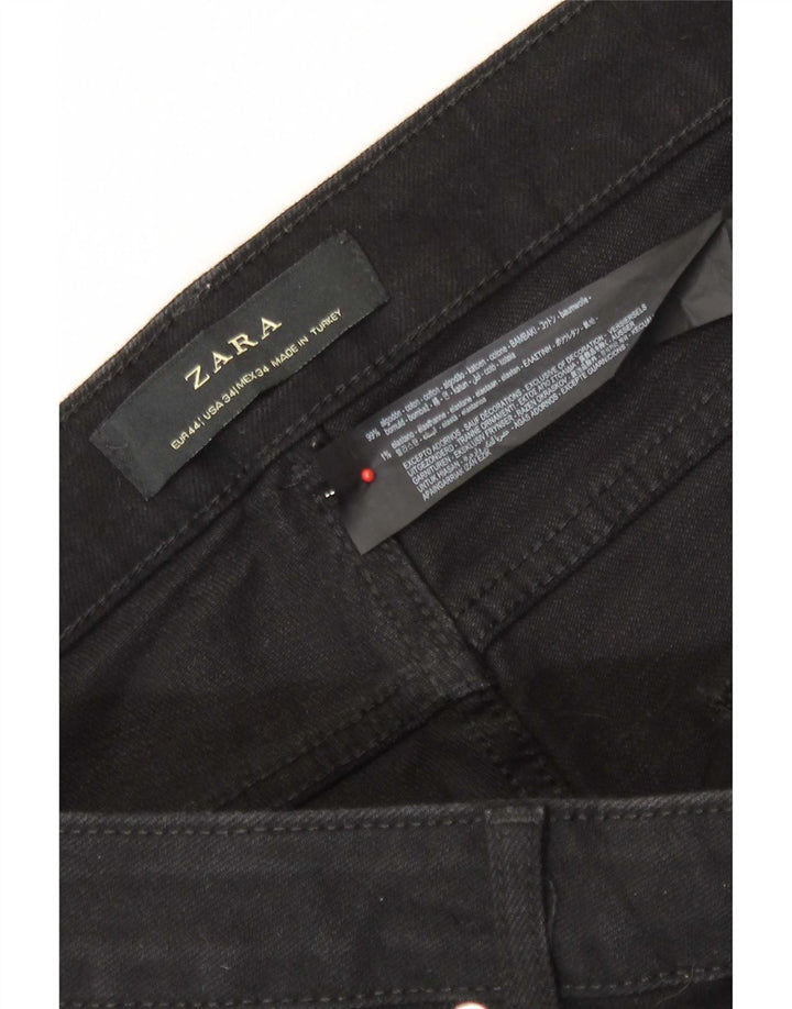 Męskie jeansy slim fit Zara EU 44 Large W34 L29 Czarna bawełna