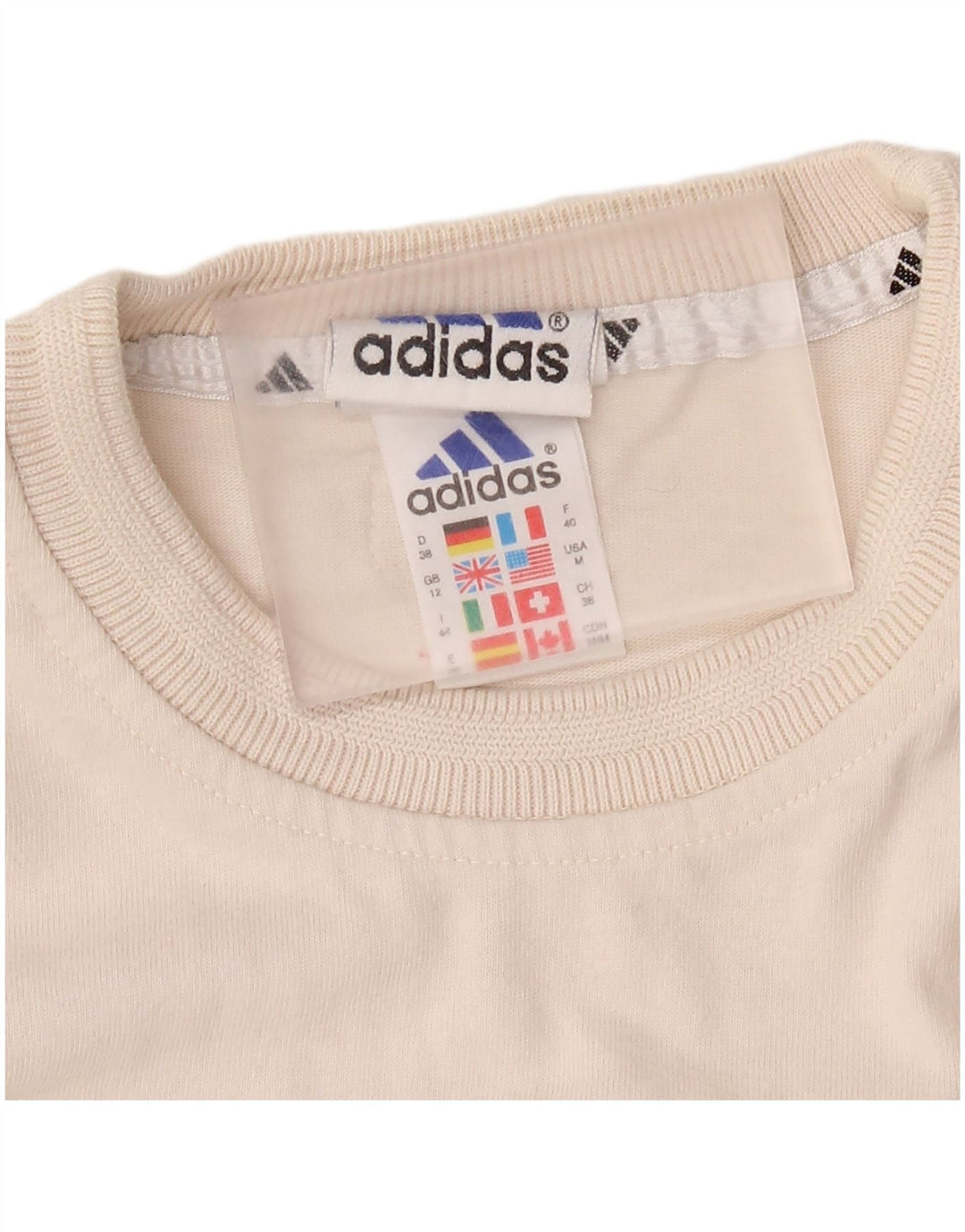 Damska koszulka Adidas Top UK 12 Medium Off White Cotton
