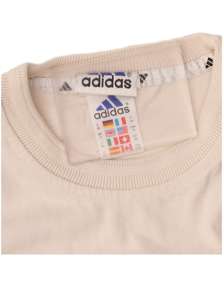 Damska koszulka Adidas Top UK 12 Medium Off White Cotton