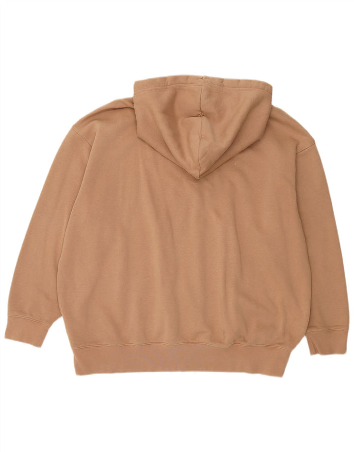 Męski sweter z kapturem Nike o luźnym kroju, duży, beżowy, bawełniany