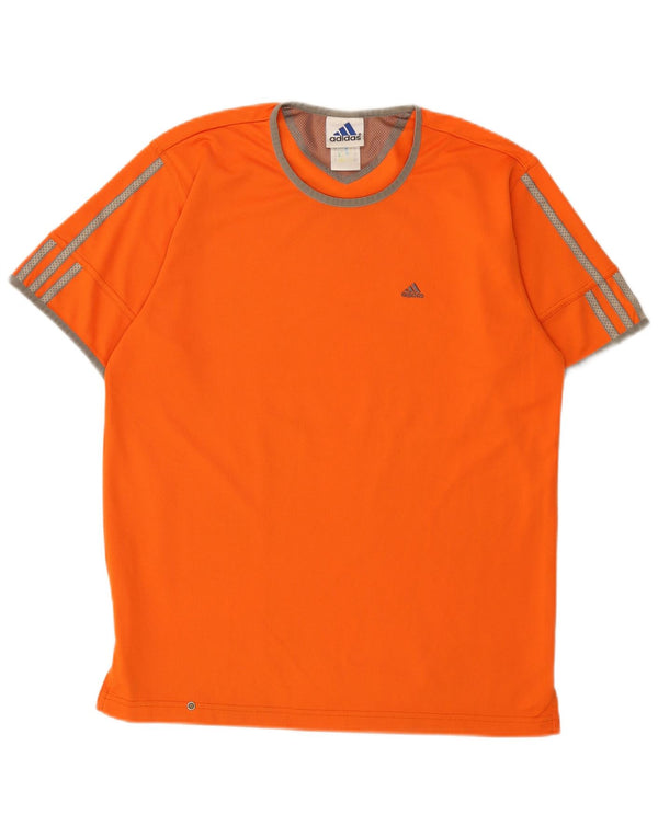 Adidas Męski T-shirt Top Mały Pomarańczowy Poliester