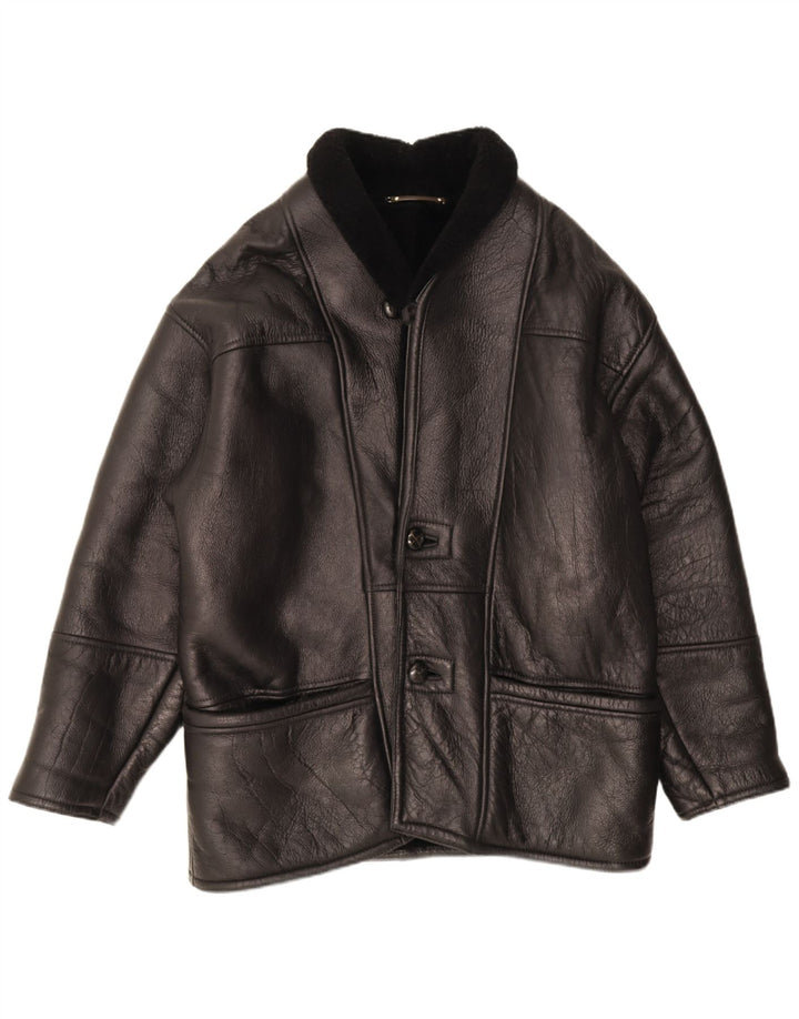 Vintage męska kurtka Shearling IT 50 Large Black Shearling