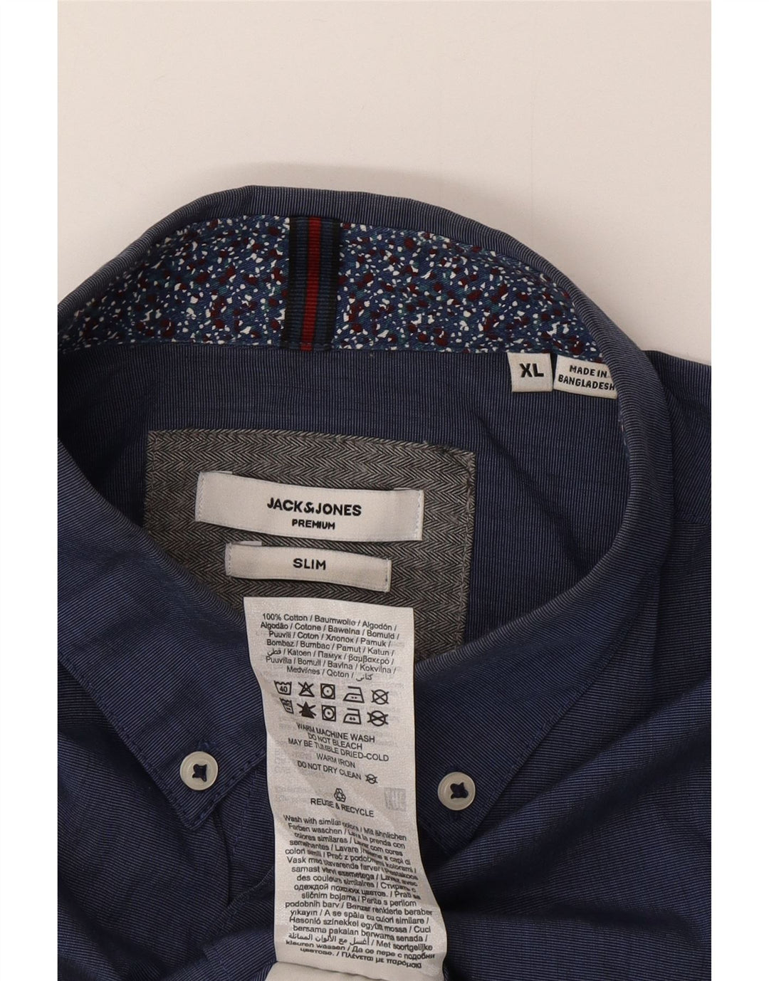 Koszula męska Jack & Jones, XL, niebieska, bawełniana