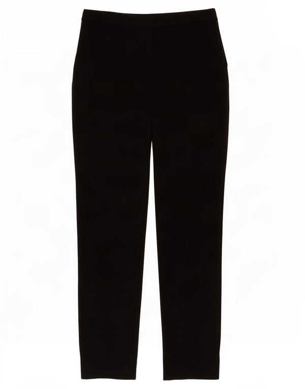 Marks & Spencer Damskie spodnie codzienne z wysokim stanem UK 10 Small W24 L30 Czarne