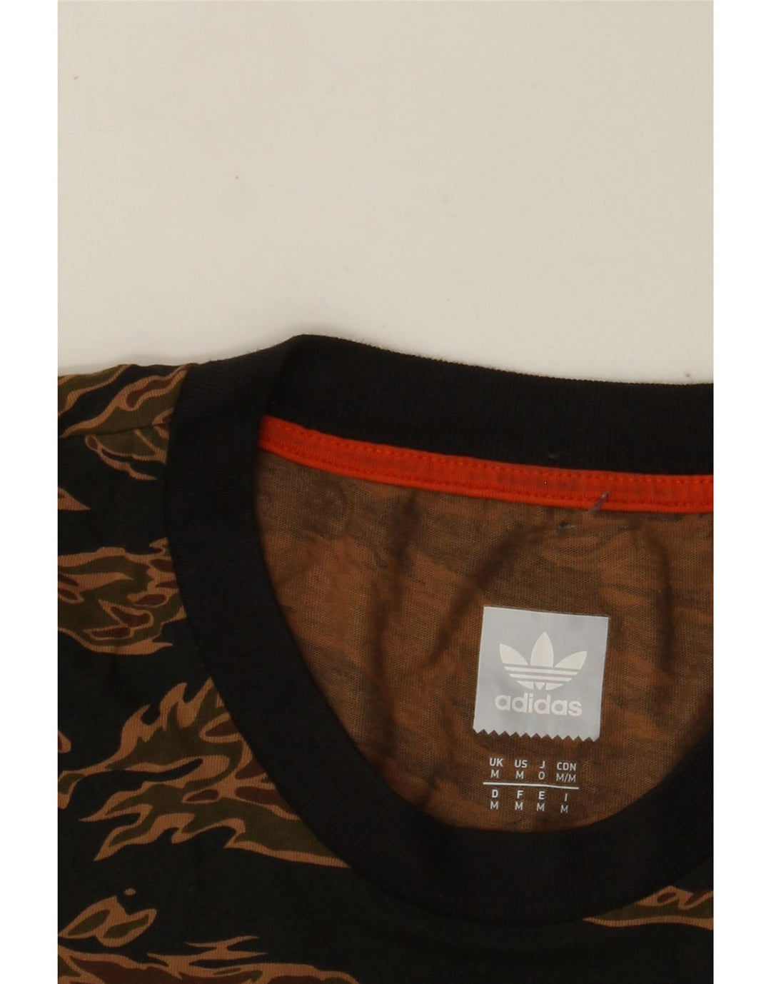 T-shirt męski ADIDAS, średni brązowy kamuflaż