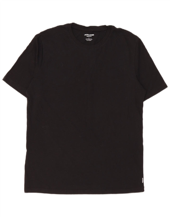 T-shirt męski Jack & Jones, duży, czarny, bawełniany