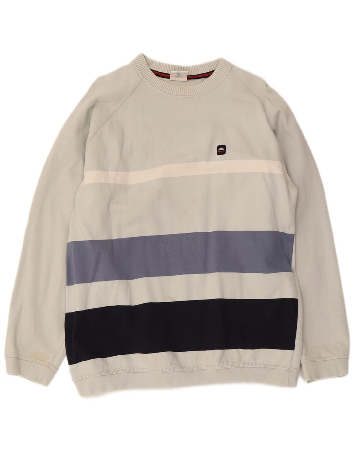 Męska bluza Ellesse Sweter w średnie niebieskie paski, bawełniana