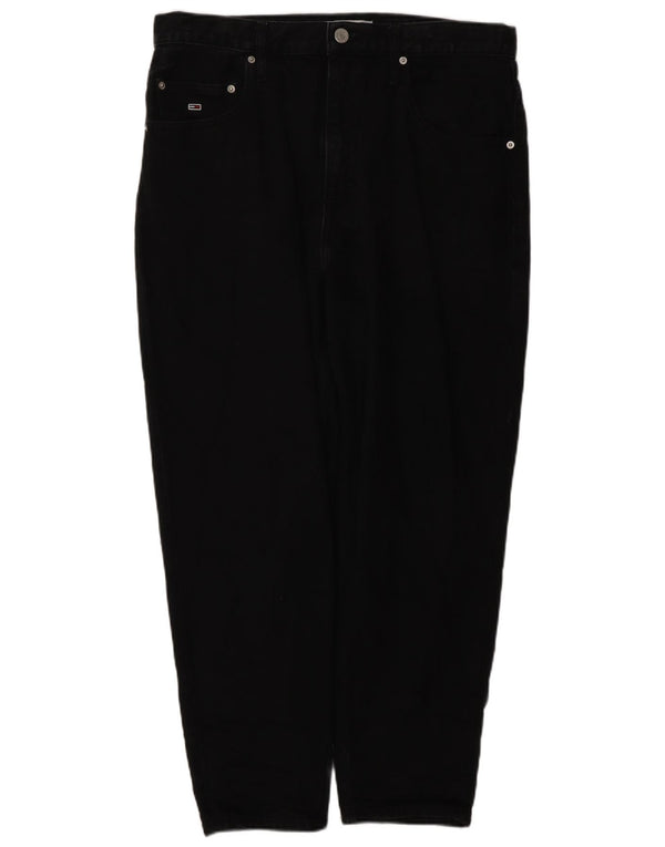 Męskie zwężane dżinsy TOMMY HILFIGER W34 L26, czarna bawełna