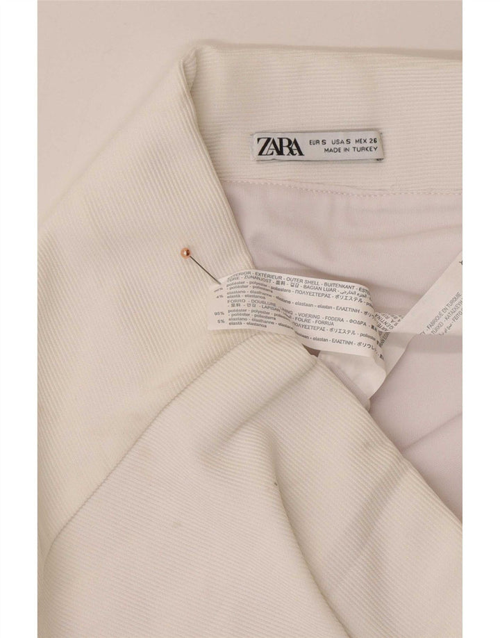 Damska spódniczka mini Zara Mała W26 Biała Poliester