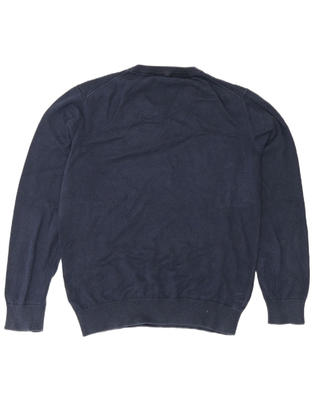 Crew Clothing Męski sweter z dekoltem w kształcie litery V, średni granatowy, bawełniany