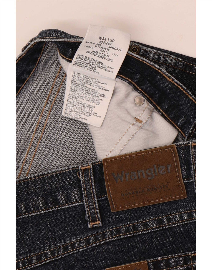 Męskie jeansy Bootcut Wrangler W34 L30, niebieskie, bawełniane