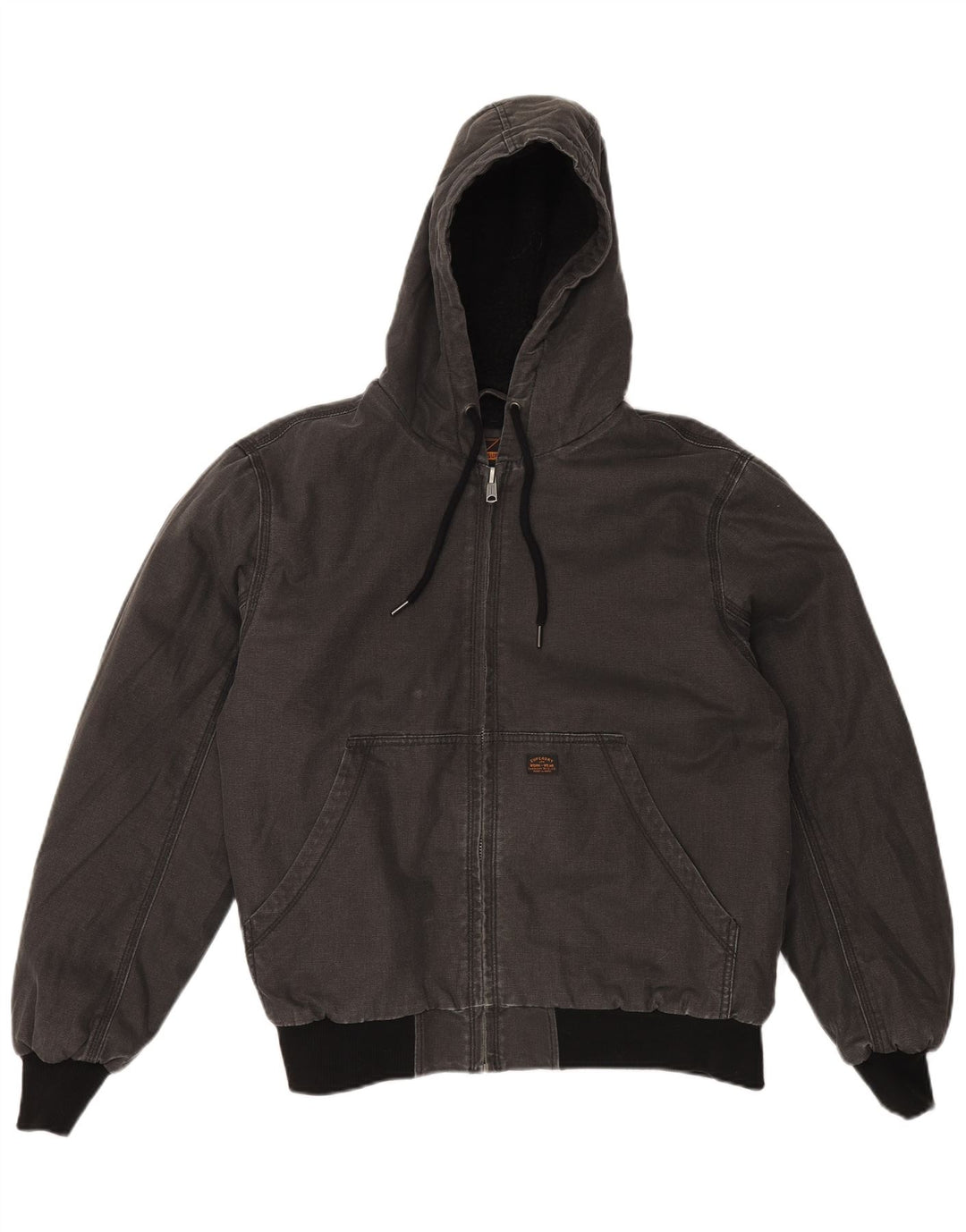 SUPERDRY Męska kurtka Sherpa z kapturem UK 42 XL, szara bawełna