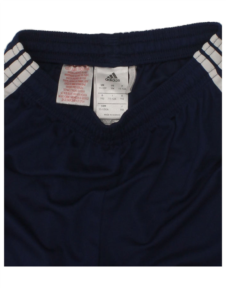 ADIDAS Boys Sport Shorts 11-12 Years Navy Blue Polyester | Vintage Adidas | Thrift | Second-Hand Adidas | Used Clothing | Messina Hembry 