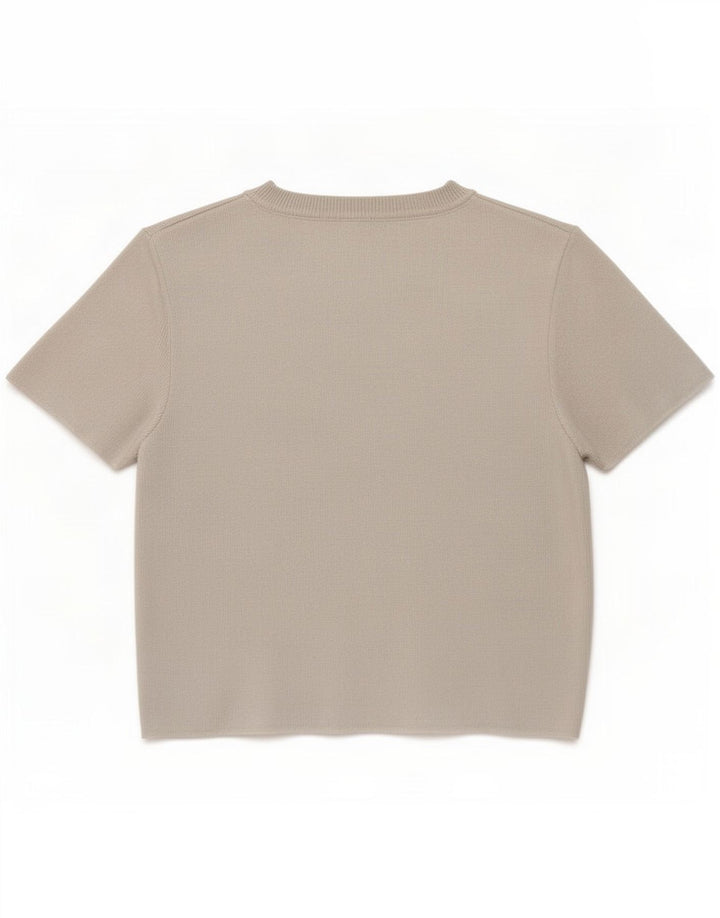 Damski krótki top Zara UK 14 Large, szara wiskoza