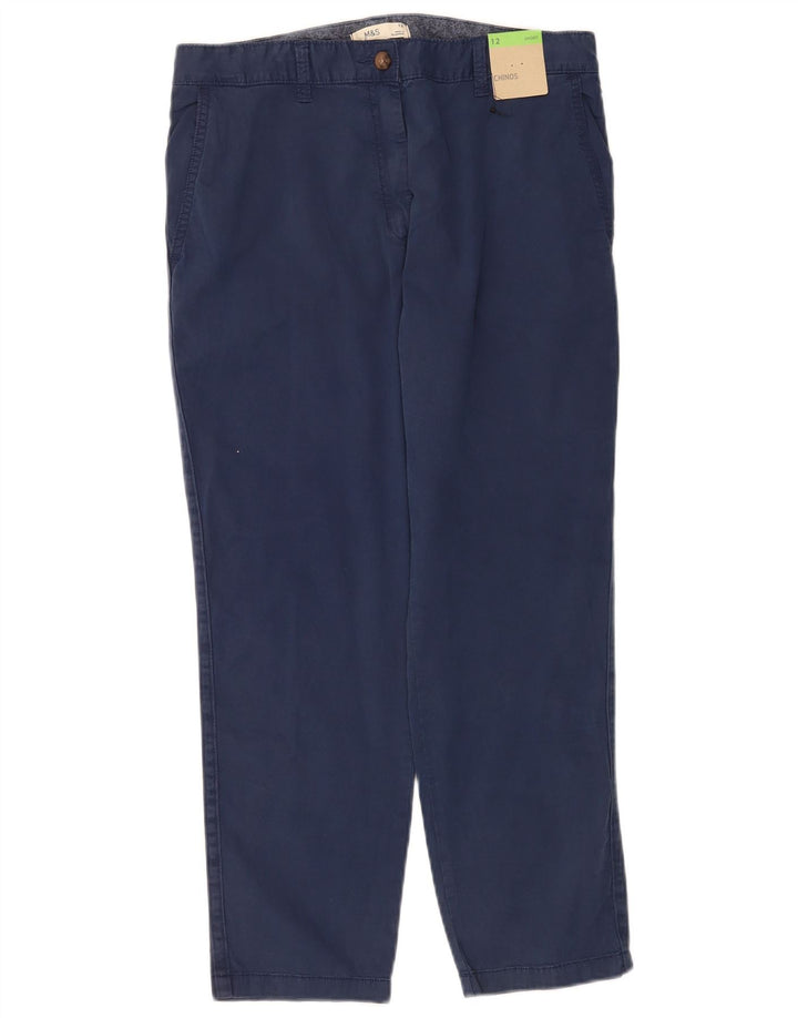 Damskie spodnie Chino Marks & Spencer UK 12 Medium W30 L26 Granatowe