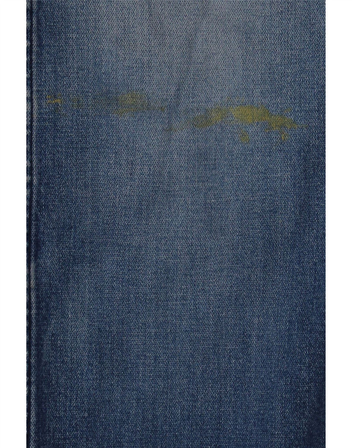 Wrangler Męskie proste dżinsy W33 L32 Niebieskie bawełniane