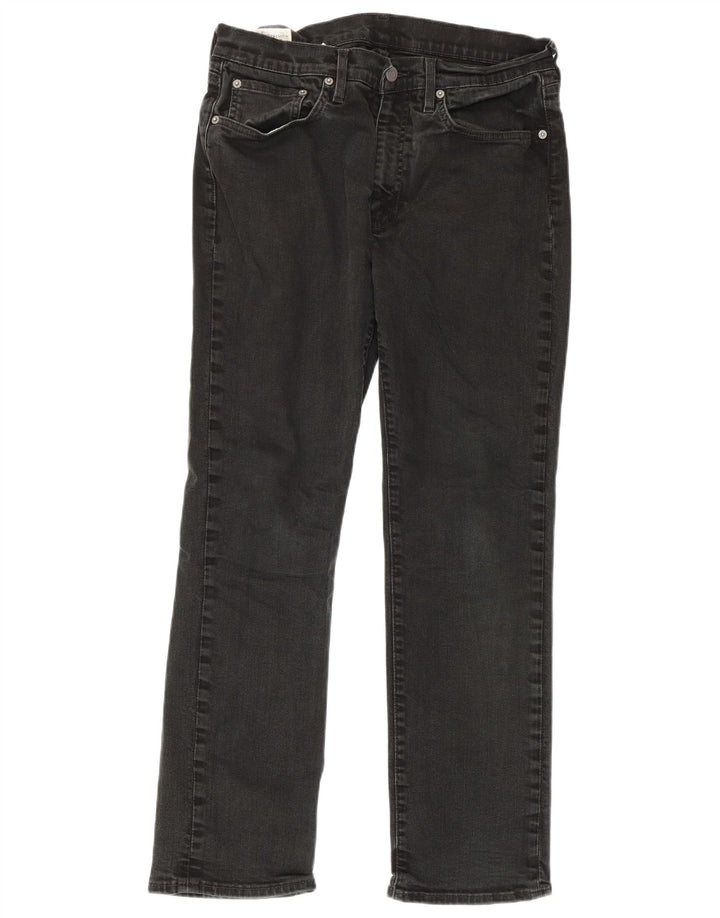 Męskie proste dżinsy Levi's W33 L30 Czarna bawełna