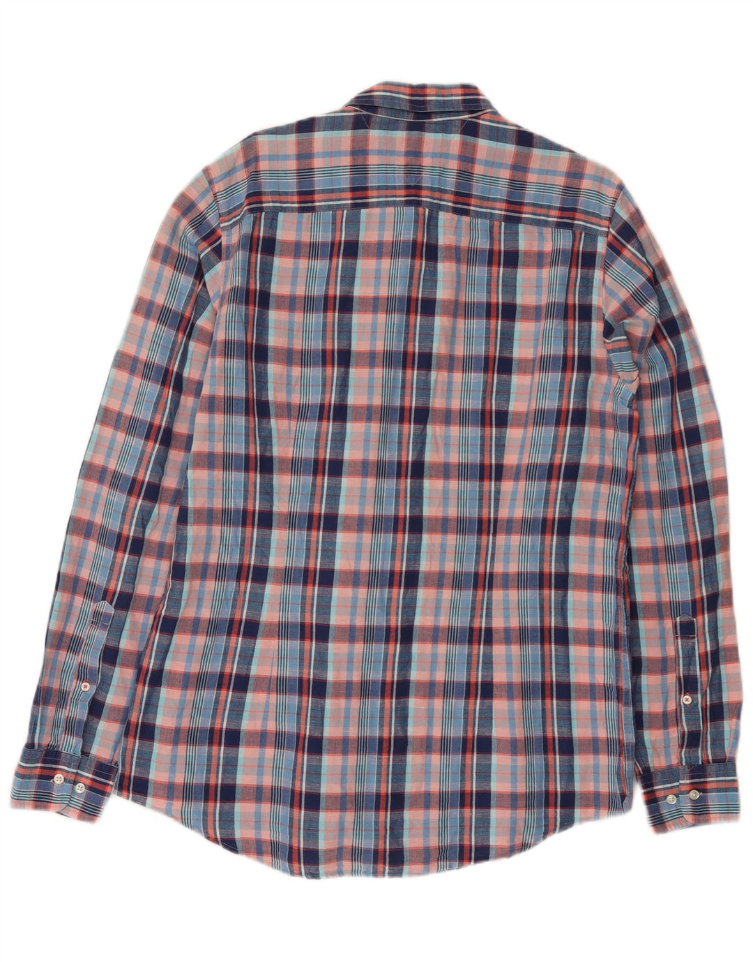 Koszula męska Tommy Hilfiger XL w niebieską kratę, lniana