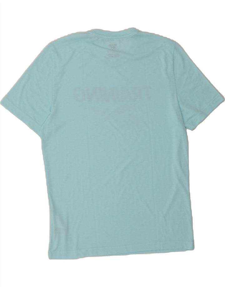 REEBOK Mens Training Graphic T-Shirt Top Medium Blue Polyester Vintage Reebok and Second-Hand Reebok from Messina Hembry 