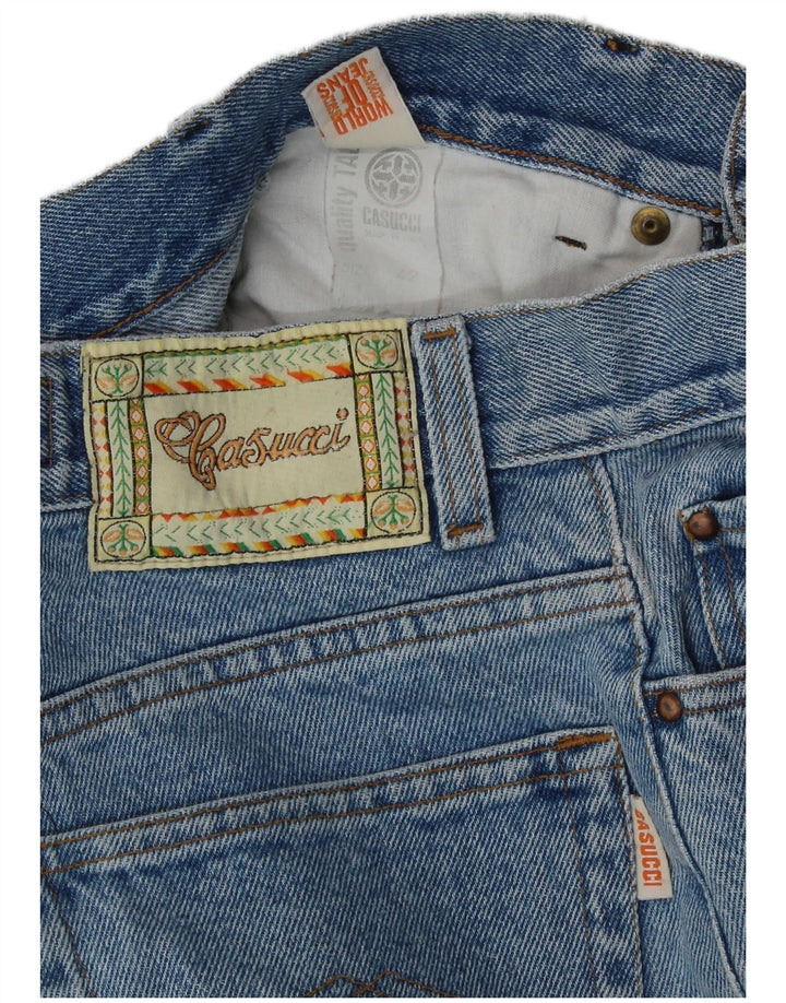 Damskie jeansy CASUCCI z wysokim stanem IT 42 Medium W26 L23 niebieskie