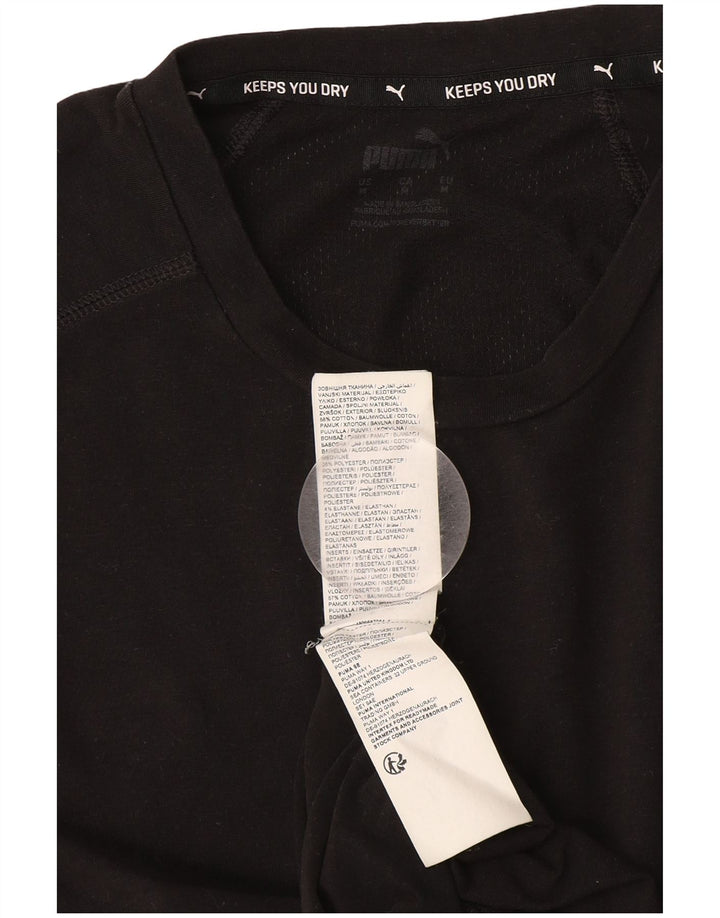 Męska koszulka Puma Top, średnia czarna, bawełniana